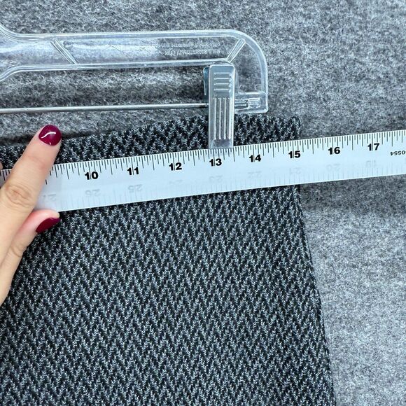 Liz Claiborne Skirt Women M Medium Gray Pencil Midi Mid Rise Wool Classics - Picture 3 of 6